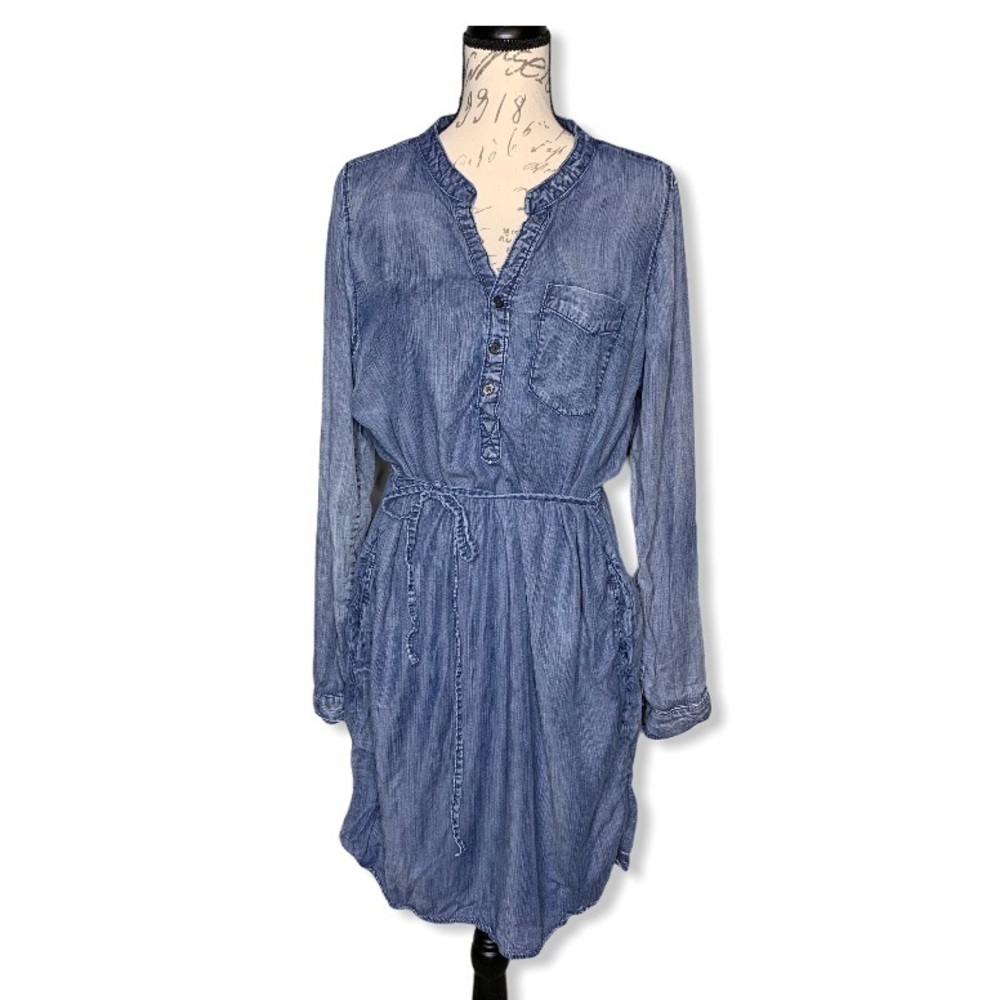 Maurices Denim V-Neck Dress